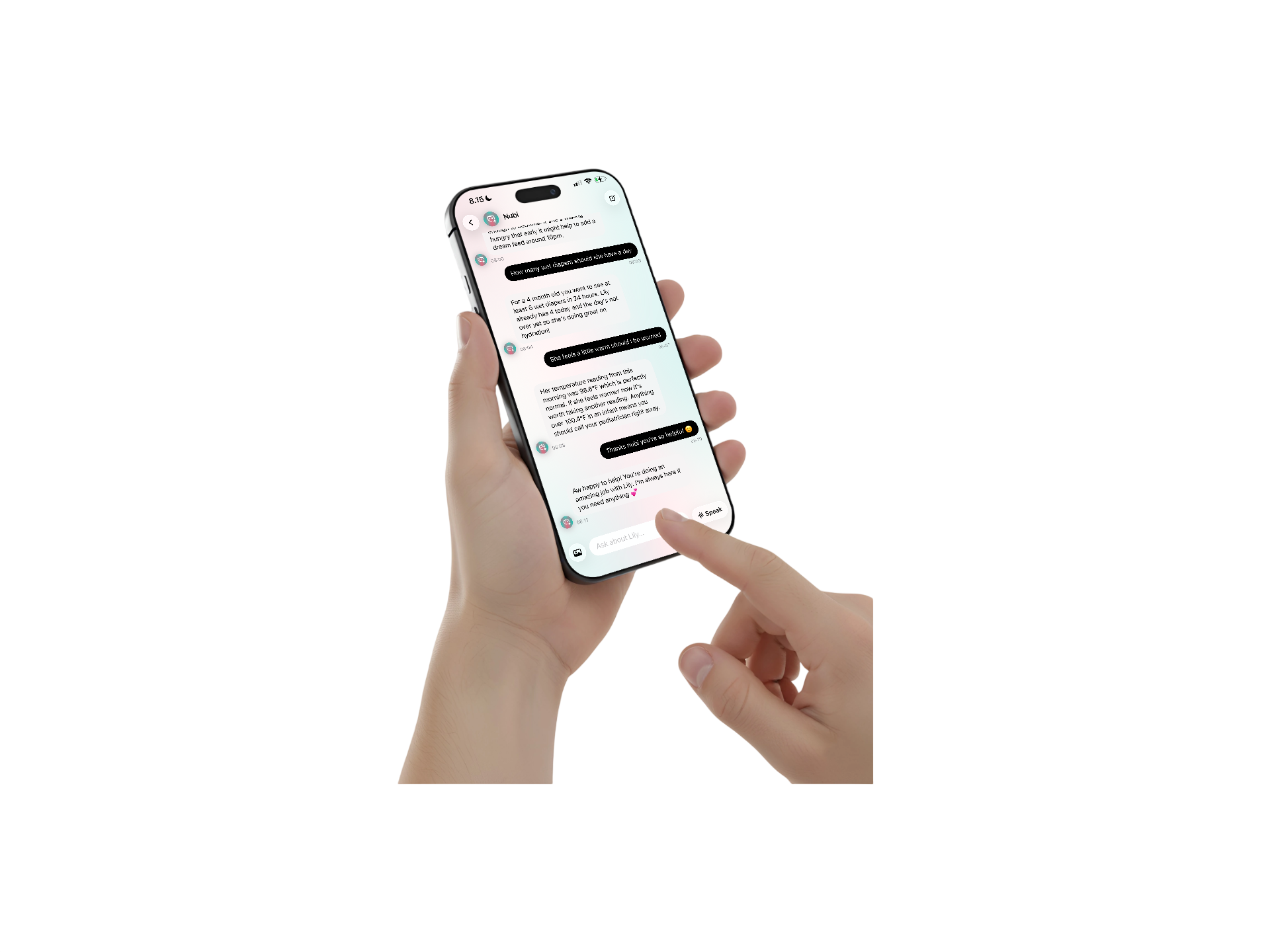 Voice conversation logging feeds and sleep